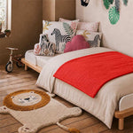 housse edredon 150 x 150 GOTS enfant coton bio fraise