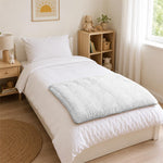 housse edredon 150 cm GOTS coton bio blanc gaze