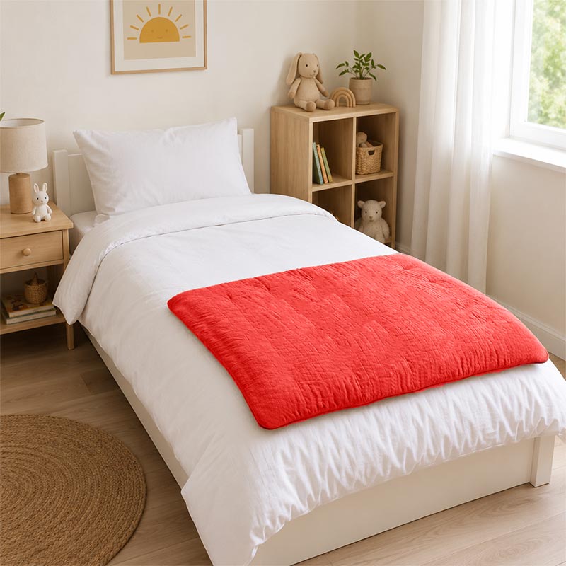 housse edredon 150cm GOTS enfant fraise