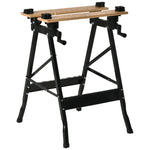 Établi pliant établi de serrage avec 4 serre-joints table de travail, charge 150 kg, 63,5x60,5x78cm, noir