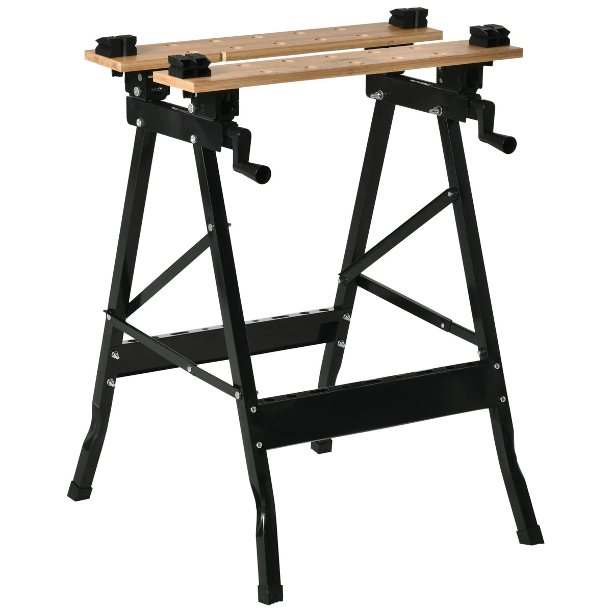 Établi pliant établi de serrage avec 4 serre-joints table de travail, charge 150 kg, 63,5x60,5x78cm, noir
