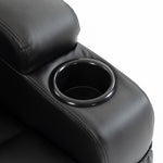 Fauteuil releveur électrique, fauteuil relax électrique, repose-pied, dossier inclinable, port USB, 83x95x107cm, noir