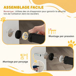 Barrière de sécurité pour chiens et bébés 76 à 102 cm avec extension fixation par pression sans perçage blanc