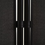 Paravent 3 panneaux dim. 2,53L x 0,5l x 1,82H m Store latéral Brise-Vue paravent sur Pied séparateur métal Polyester