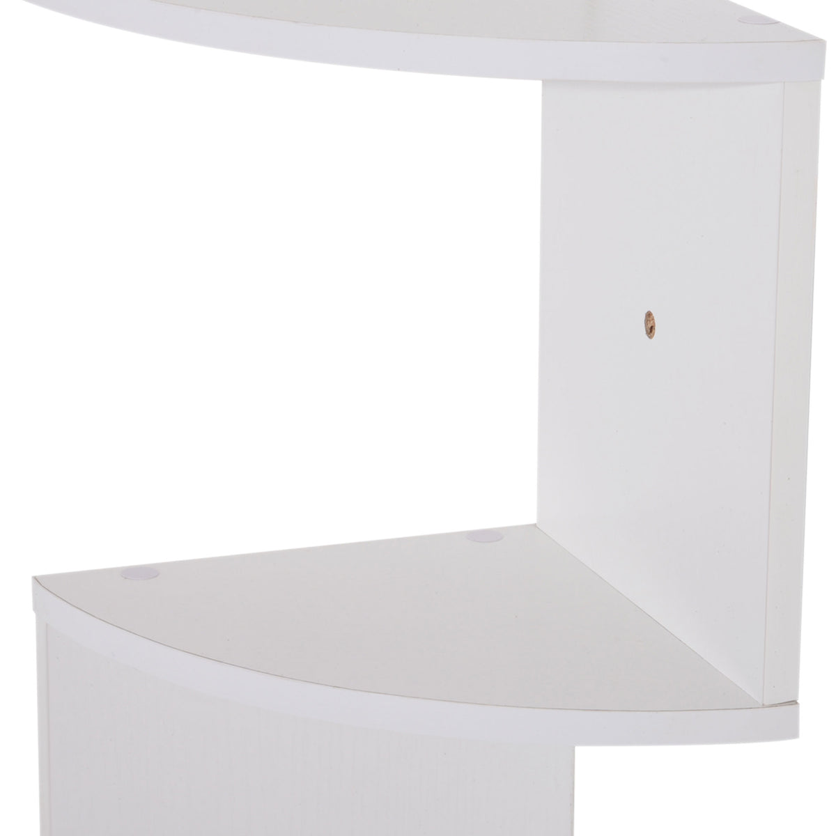 Étagère d'angle Murale de Rangement Forme Zigzag 20L x 20l x 126H cm 5 Niveaux Bois Blanche