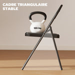 Lot de 6 chaises pliantes chaises de salle à manger portables cadre en acier 45 x 46 x 78 cm noir