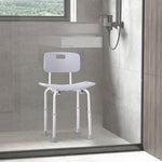 Chaise de Douche siège de Douche Ergonomique Hauteur réglable Pieds antidérapants Charge Max. 136 Kg alu HDPE