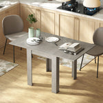Tavolo da pranzo rettangolare allungabile per 4-6 persone, tavolo da cucina 70-140 cm, feltrini, grigio