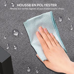 Lot de 2 coussins d'extérieur pour fauteuil chaise à dossier avec attaches rembourrage 8 cm, 112L x 51l cm, gris foncé