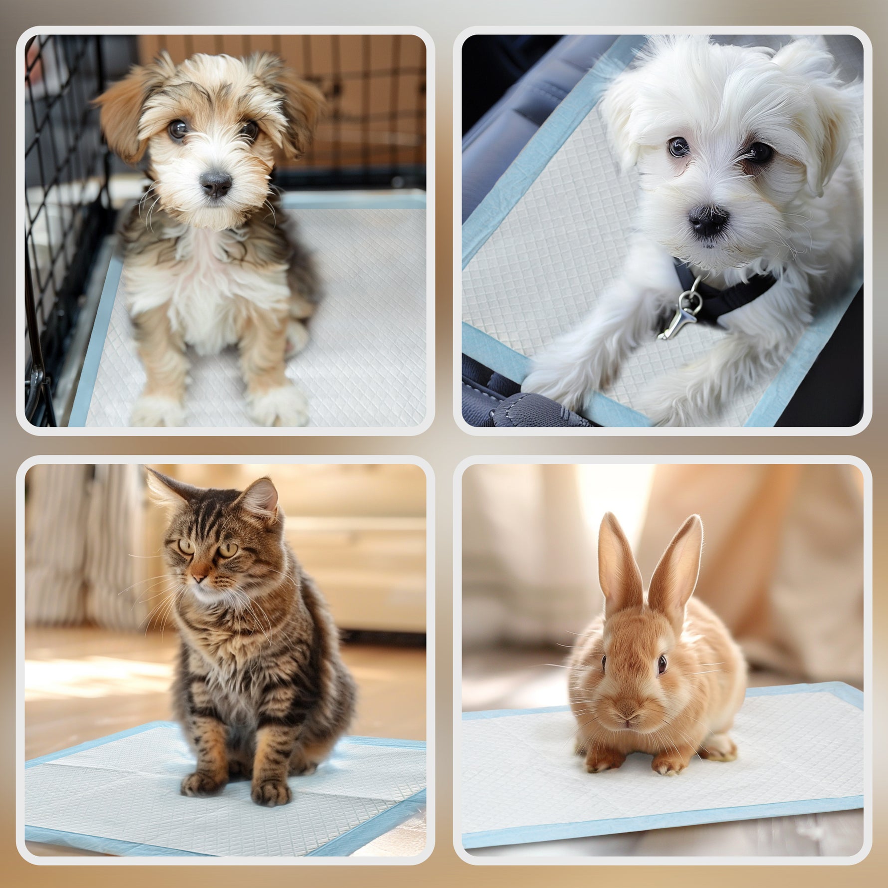 Lot de 80 tapis d'entraînement pour chien, étanche, 6 couches avec surface à séchage rapide, protection, 60 x 60 cm