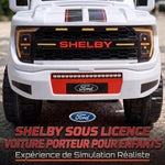 Shelby Ride-On Car for Kids, Backrest, Anti-Tip, Storage Compartment, 18-72 Months, 80x25.5x33cm, White