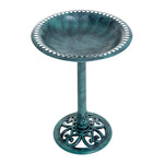 Bain d'oiseaux plateau de diamètre 50cm abreuvoir oiseaux extérieur sur pied hauteur 69,5 cm érugineux