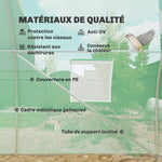 Serre de Jardin Tunnel 18 m² dim. 6L x 3l x 2H m - 8 fenêtres, Porte zippée Enroulable - châssis Tubulaire Acier galvanisé, bâche PE Haute densité Vert