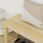 Banc de cuisine en bois massif 2 places, banc de salle à manger, charge 240 Kg, 120 x 33 x 45 cm, bois naturel
