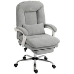 Chaise bureau ergonomique, fauteuil de bureau inclinable en velours avec support lombaire, hauteur réglable, gris clair