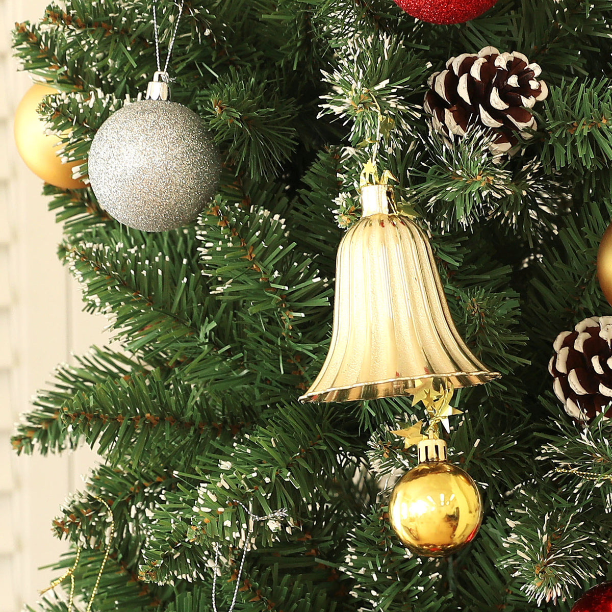 Albero di Natale artificiale 180 cm, albero di Natale slim con supporto in acciaio pieghevole, 618 rami, verde
