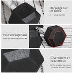Kurzhantel-Set insgesamt 2 x 5 kg, Fitness-Hanteln für Damen und Herren, Krafttraining & Gewichtheben – Metall Gummi schwarz