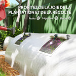 Mini Serre de Jardin mini serre tunnel 4 fenêtres avec Zip enroulables Acier PE 140 g/m² Anti-UV 360x90x90cm Vert