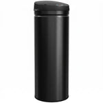 Poubelle cuisine automatique 50L acier inoxydable, poubelle à couvercle à fermeture en douceur, 30,5x30,5x85cm, noir
