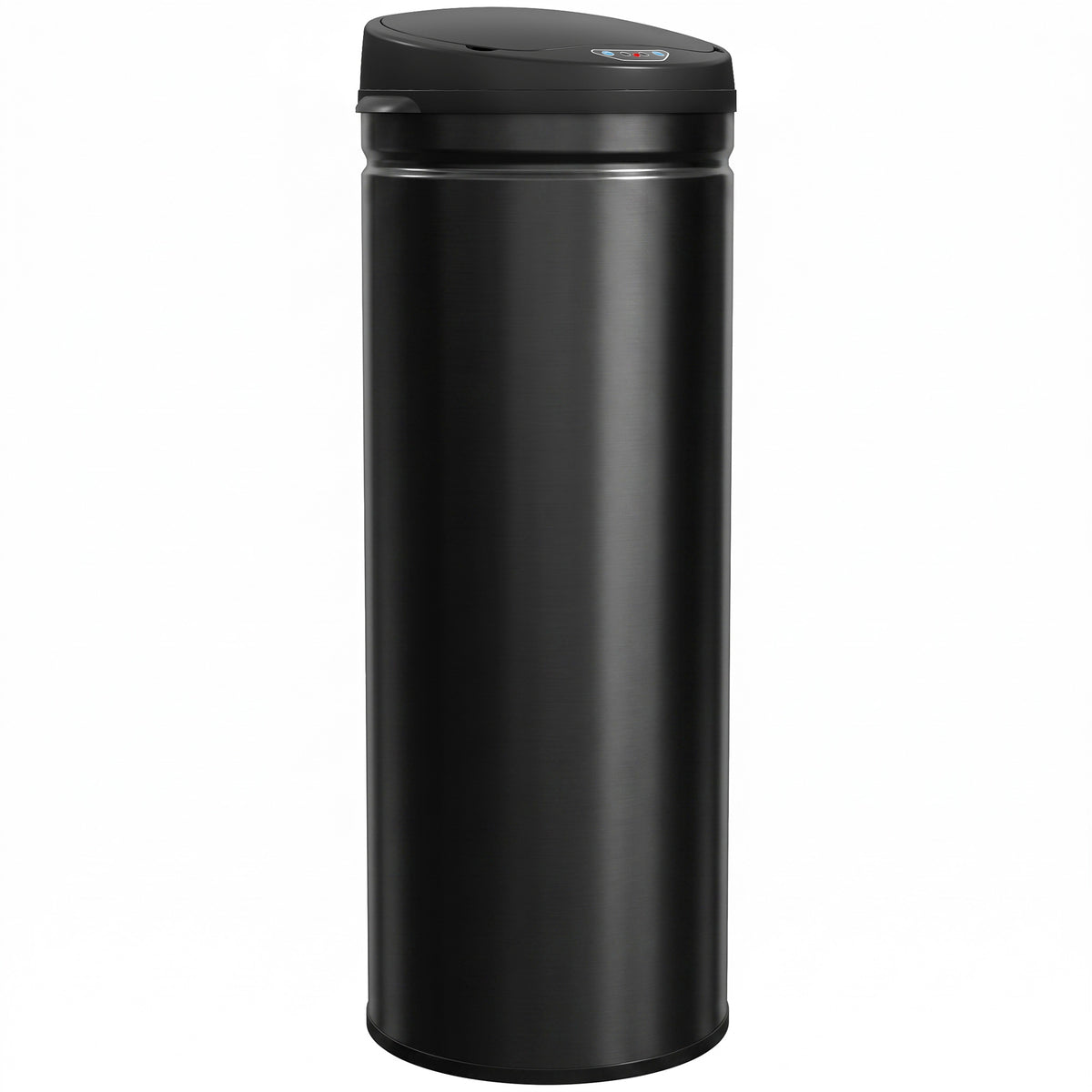 Poubelle cuisine automatique 50L acier inoxydable, poubelle à couvercle à fermeture en douceur, 30,5x30,5x85cm, noir
