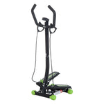Stepper avec guidon, stepper de fitness avec écran LCD, pédales antidérapantes, marche d'escalier pour maison, bureau, salon, salle de sport, vert et noir