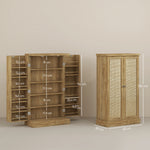 Credenza da cucina mobiletto dispensa con 12 ripiani con ante ripiani regolabili 60 x 30 x 104 cm effetto legno naturale