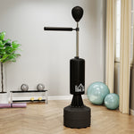Sac de frappe boxe sur pieds punching ball brunier 3 en 1 avec ballon de vitesse bras flexible rotatif hauteur réglable