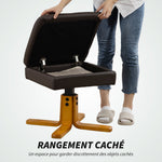 Sillón de masaje con reposapiés, respaldo reclinable hasta 135°, compartimento de almacenamiento, mando a distancia