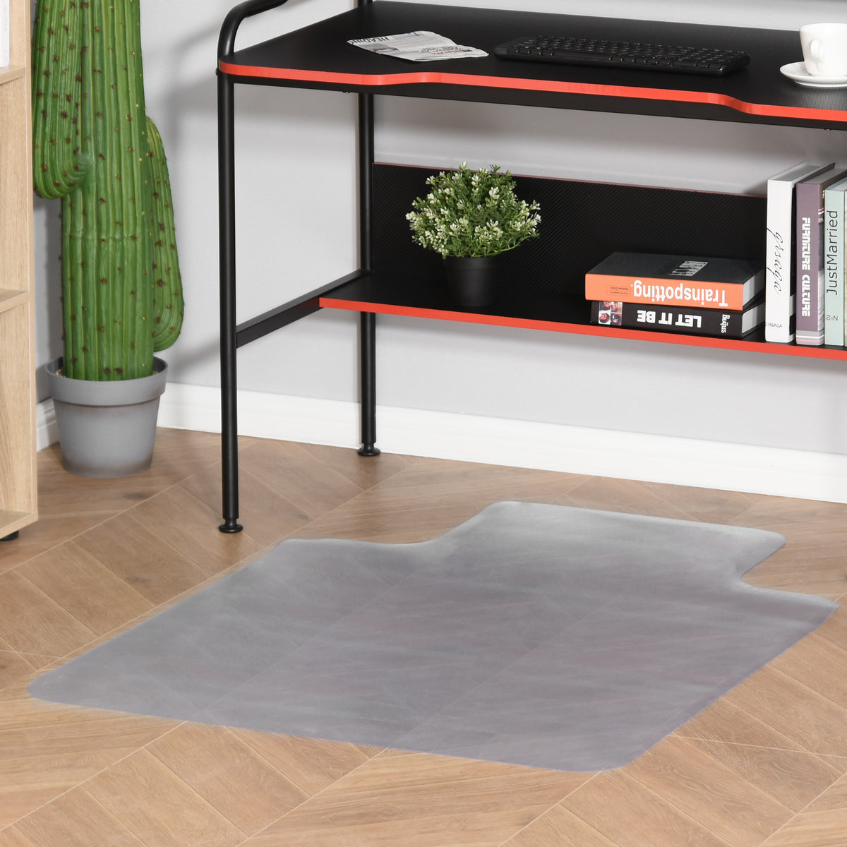 Tapis chaise de bureau 90 x 120 cm antidérapant, tapis de sol bureau résistant aux rayures, transparent