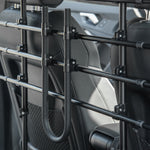Grille de séparation voiture pour chien réglable, largeur : 87-135 cm, hauteur : 85-120 cm, barrière de sécurité universelle en acier, pour coffre de voiture pour chien, noir