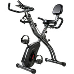 Vélo d'Appartement Pliable Vélo de Fitness 4 en 1 Silencieux Connecté Kinomap Bluetooth et Zwift 105x53,5x109cm Noir
