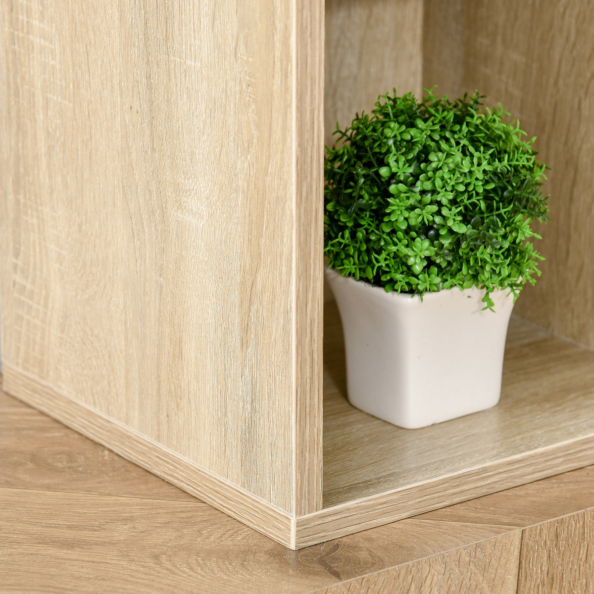 Meuble de rangement Bibliothèque étagère 7 cubes pour intérieur, salon, chambre - 50l x 24P x 106H cm, bois naturel
