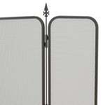 Pare feu cheminée pliable 3 panneaux, pare-étincelles cheminée, grille de protection cheminée en maille de métal noir