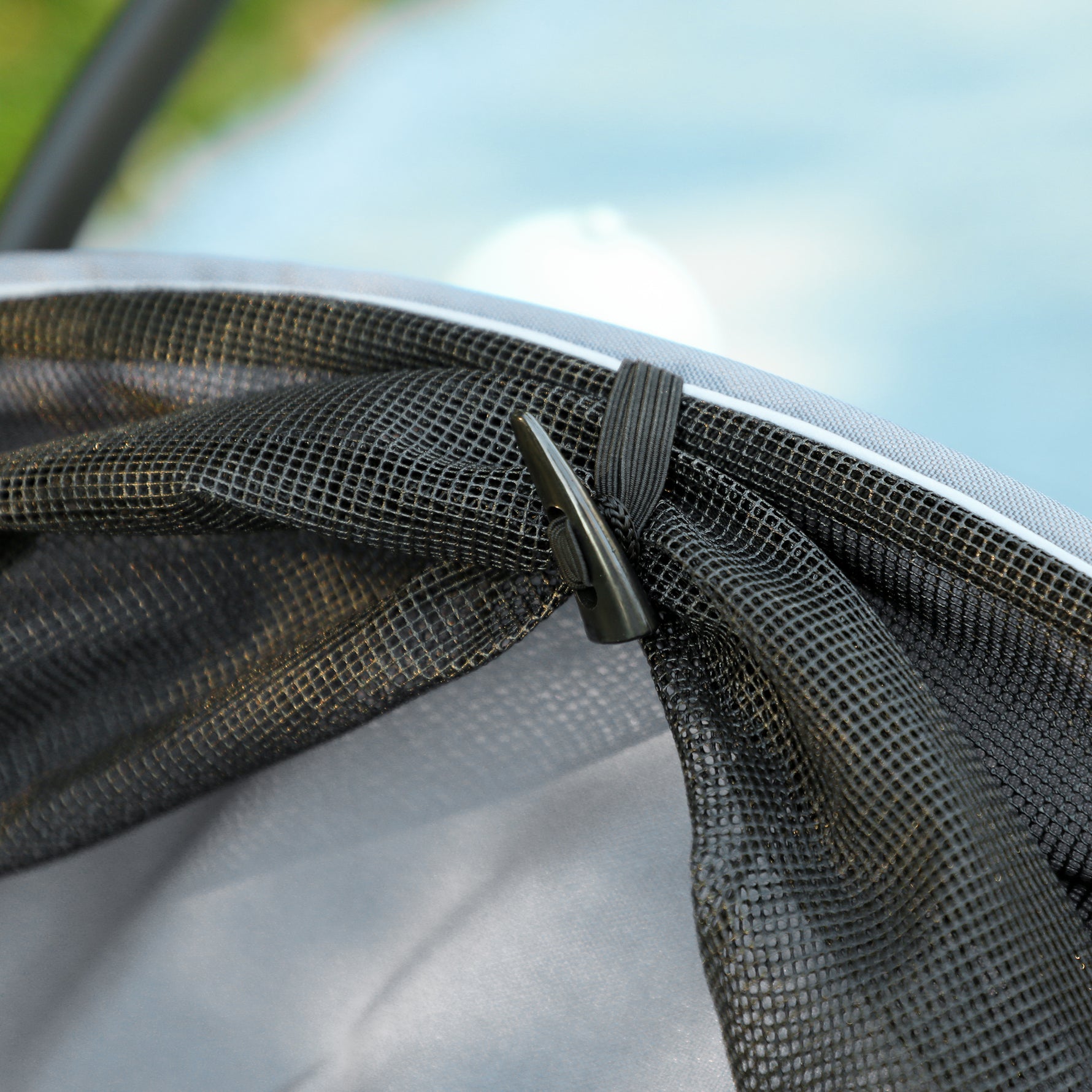 Poussette pour chien 3 roues avec pliage facile, sac de rangement, coussin souple, laisse de sécurité, gris
