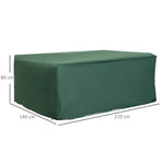 Housse de Protection Étanche Housse Salon de Jardin 600D Oxford Tissu Bâche Salon de Jardin Extérieur Imperméable rectangulaire 210L x 140l x 80H cm Vert