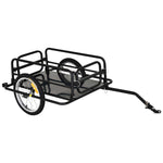 Remorque vélo remorque de transport pour vélo 70L 139L x 71,5l x 49H cm barre d'attelage universelle acier noir