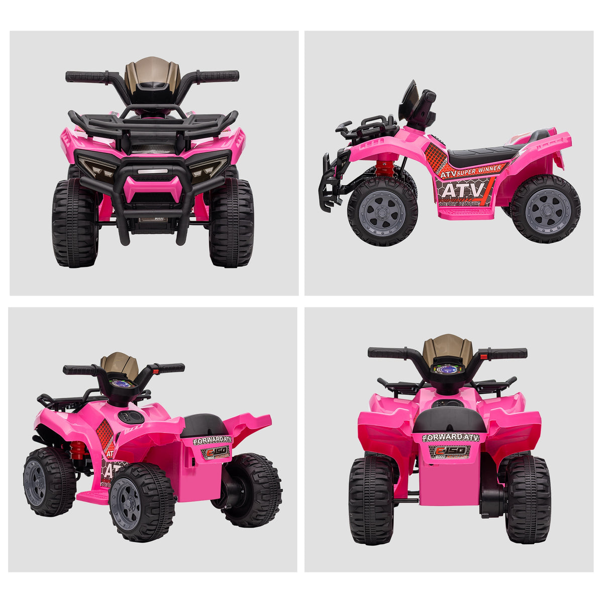 Quad buggy voiture électrique enfant quad électrique 18-36 mois 6 V 2 Km/h max. rose