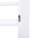 Étagère murale en bois pour livres et magazines, 4 niveaux, 59l x 12P x 113H cm, blanc