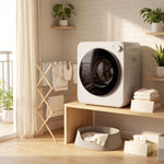 Sèche-linge à évacuation portable 2,5 Kg, sèche-linge électrique 400/800 W, 5 modes de séchage, 48 x 44 x 57 cm, blanc