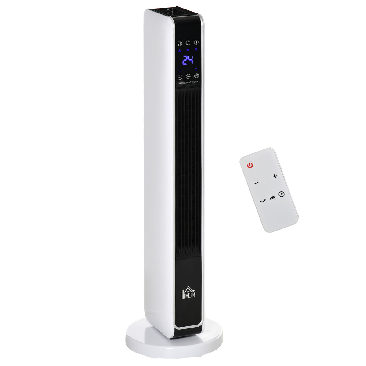 Oscillerende keramische elektrische luchtverhitter 1100/2200 W, PTC, afstandsbediening inbegrepen, timer 8u, 21 x 21 x 73 cm