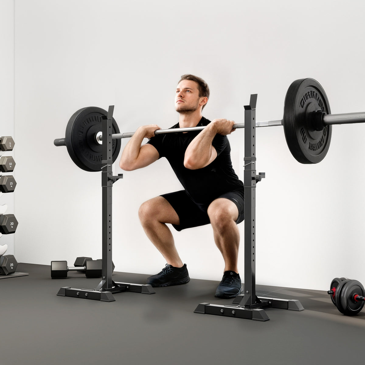 Haltersupport voor krachttraining voor lange halterstang, max. belasting 150 kg