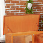 Clapier à lapin cage à lapin 2 étages plateau coulissant rampe et toit ouvrant 90L x 45l x 80H cm
