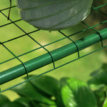 Serre de jardin avec étagères 3 niveaux, serre de balcon, châssis en acier, porte zippée enroulable, pour légumes plantes fleurs, intérieur et extérieur, 143x143x195cm, transparent