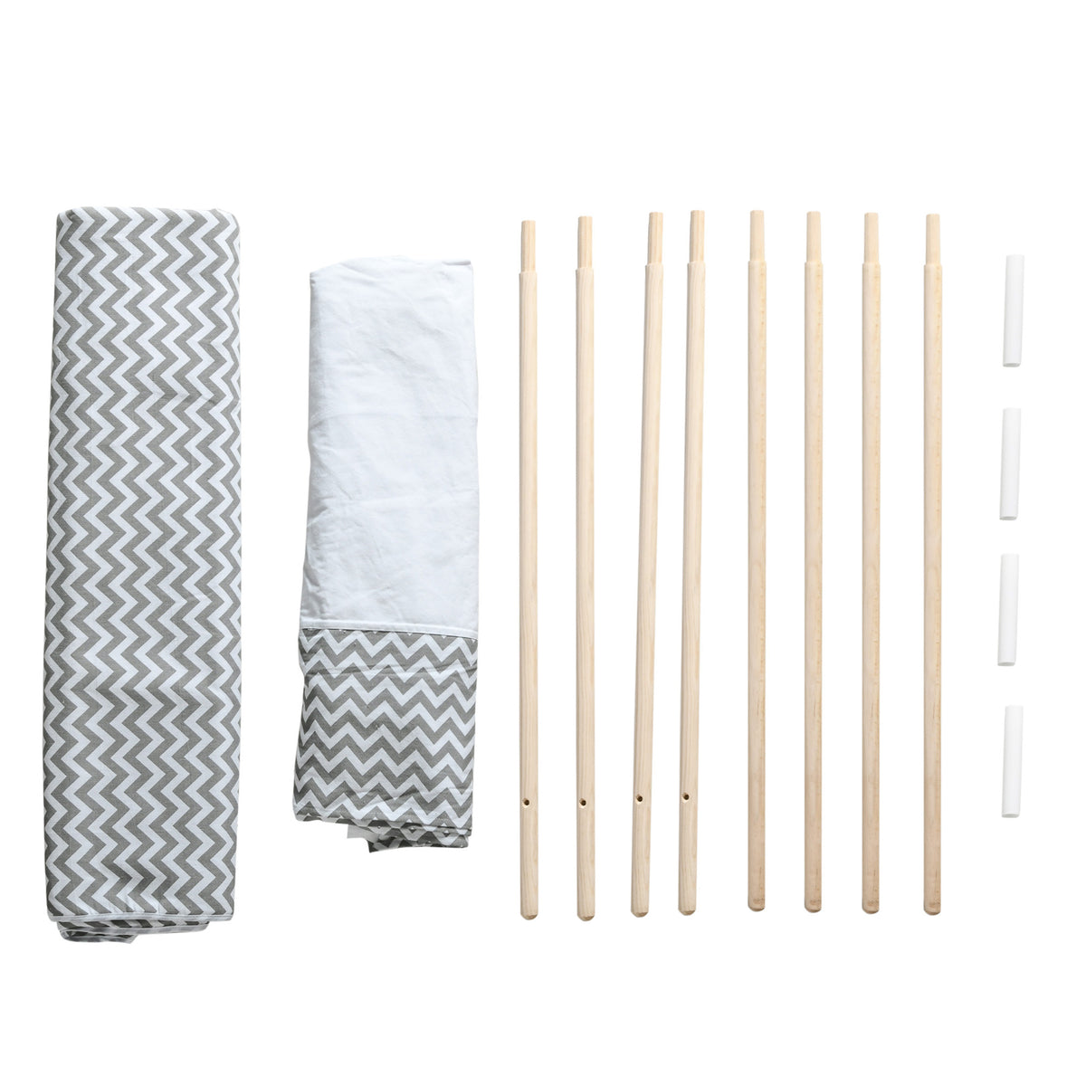 Tente Teepee Indien Tente de jeu pour Enfant Style Graphique - dim. 1,2L x 1,2I x 1,55H m - Porte refermable Fenêtre Tapis Coussin Sac Transport Inclus - à l'Intérieur à l'Extérieur Gris Blanc