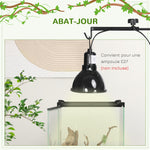 Support de lampe chauffante pour reptiles hauteur et largeur réglables pour amphibiens base en acier 32 x 9 x 67 cm noir