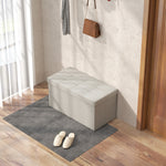 Banc de rangement pouf de rangement pliable bout de lit repose-pieds avec couvercle capitonnée 76L x 38l x 38H cm crème