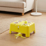 Jouet Interactif pour Chats d'Intérieur Rechargeable, 3 Modes Réglables Repos Intelligent, 18,8 x 14 x 6 cm, Jaune