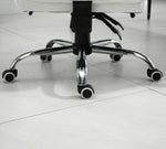 Fauteuil de bureau, chaise bureau ergonomique avec dossier inclinable, hauteur réglable, 66 x 72 x 130 cm, blanc