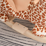 Jouet à Bascule modèle girafon Ceinture de sécurité Fonction Musicale 32 Pistes pour Enfant 18+Mois Marron Beige