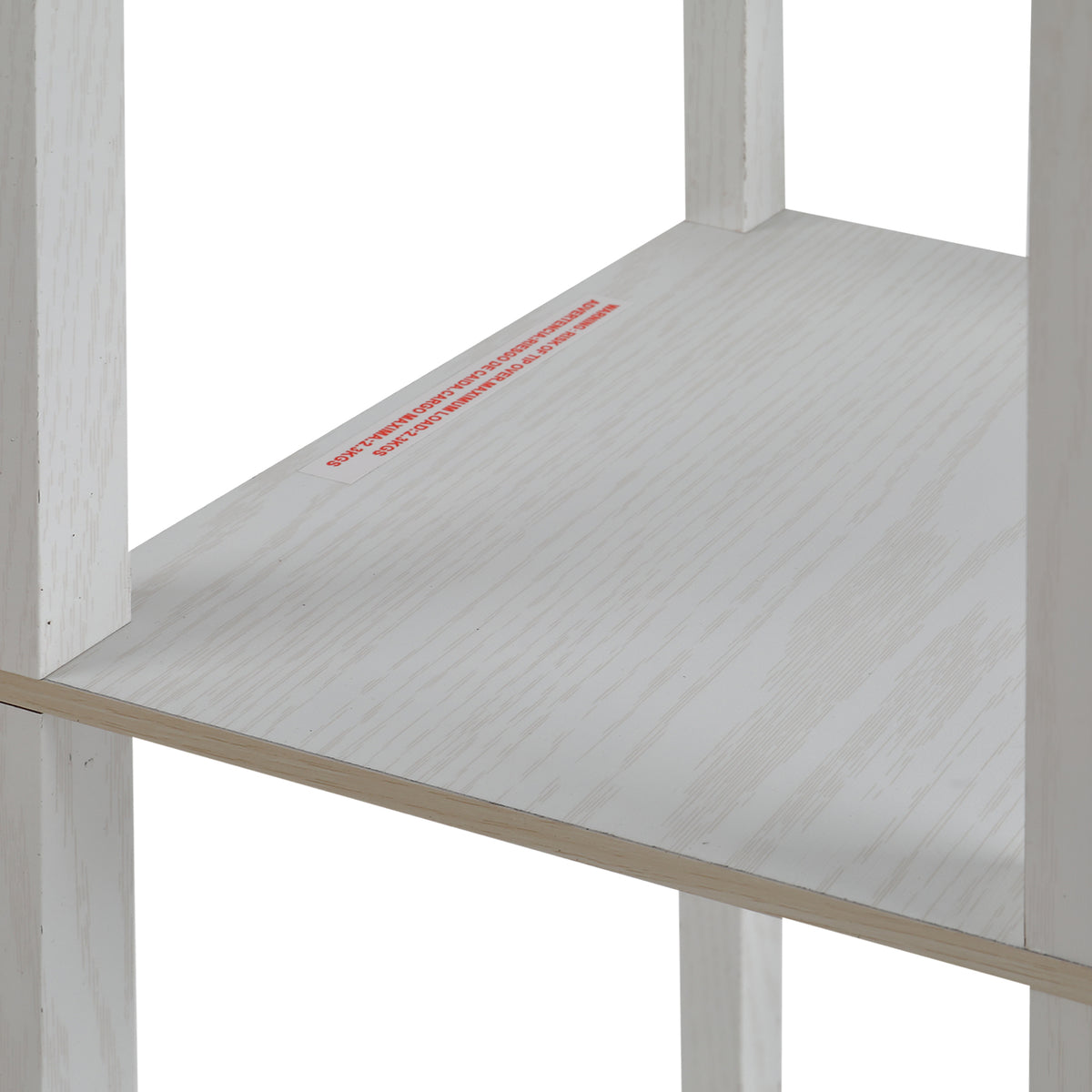 Shelf floor lamp 26L x 26W x 160H cm 3 shelves 4 levels White MDF